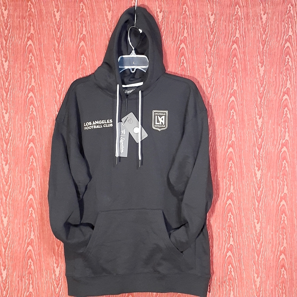 LAFC Football Club Signature Elements Black Pullover Hoodie Super Soft Fleece